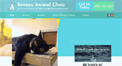 Desktop Screenshot of bensonanimalclinic.com